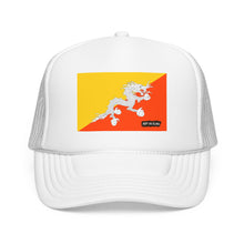 Bhutan Flag Foam Trucker Hat | Bhutanese Pride Snapback Cap | Rep Ya Flag