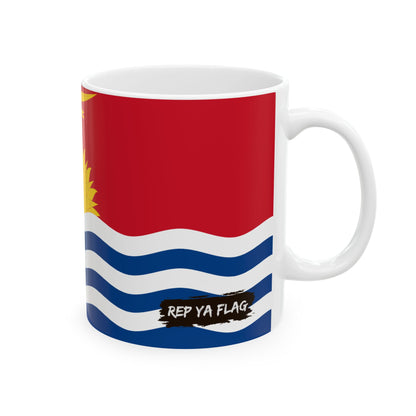 Kiribati Flag Coffee Tea Mug 11oz 15oz | Rep Ya Flag Ceramic Mug