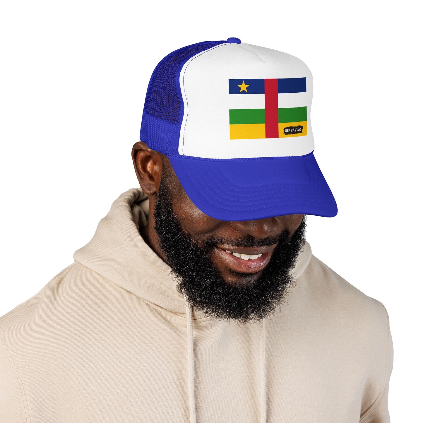 Central African Republic Flag Foam Trucker Hat | Central African Pride Snapback Cap | Rep Ya Flag