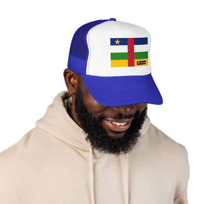 Central African Republic Flag Foam Trucker Hat | Central African Pride Snapback Cap | Rep Ya Flag