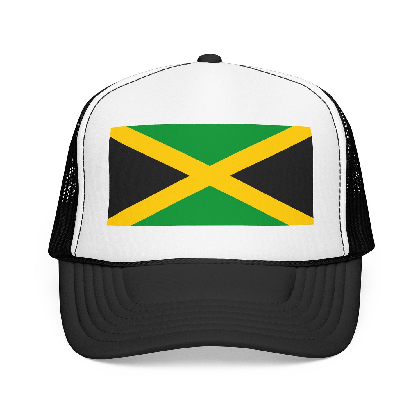 Jamaica Flag Foam Trucker Hat | Jamaican Pride Snapback Cap | Rep Ya Flag