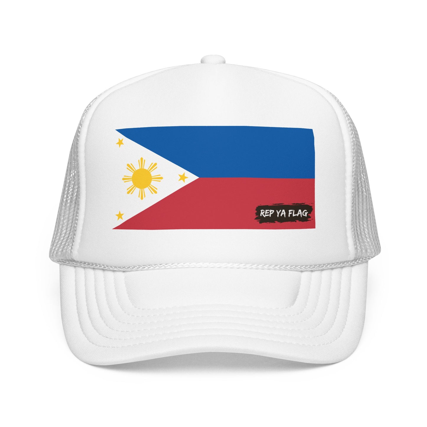 Philippines Flag Foam Trucker Hat | Filipino Pride Snapback Cap | Rep Ya Flag