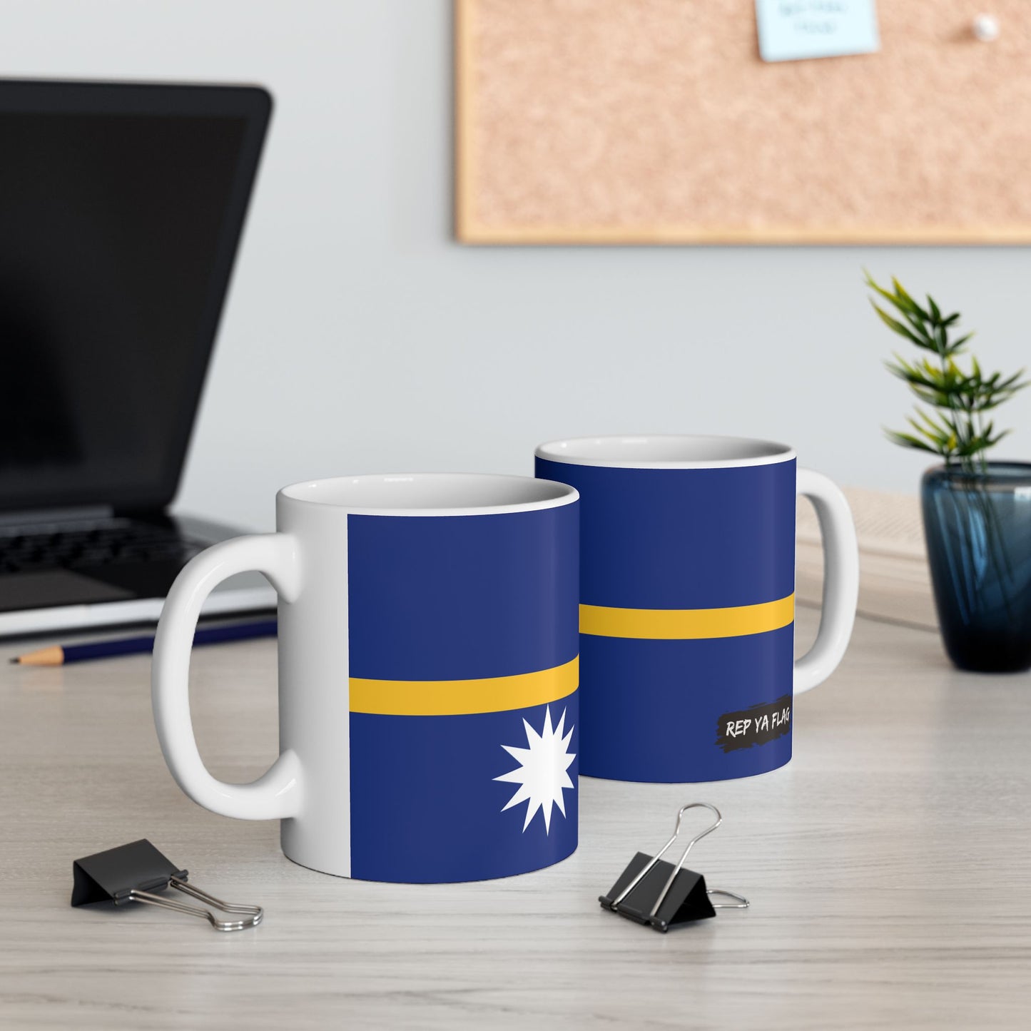 Nauru Flag Coffee Tea Mug 11oz 15oz | Rep Ya Flag Ceramic Mug