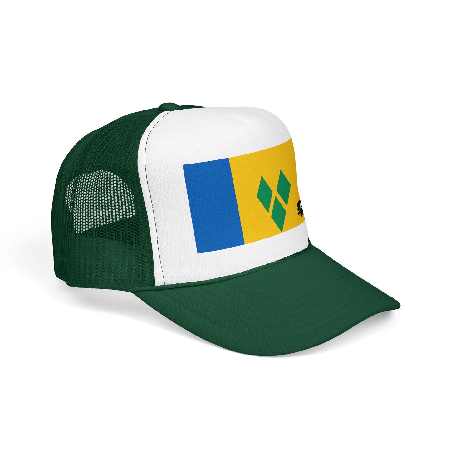 Saint Vincent and the Grenadines Flag Foam Trucker Hat | Vincentian Pride Snapback Cap | Rep Ya Flag