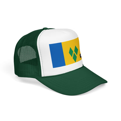 Saint Vincent and the Grenadines Flag Foam Trucker Hat | Vincentian Pride Snapback Cap | Rep Ya Flag