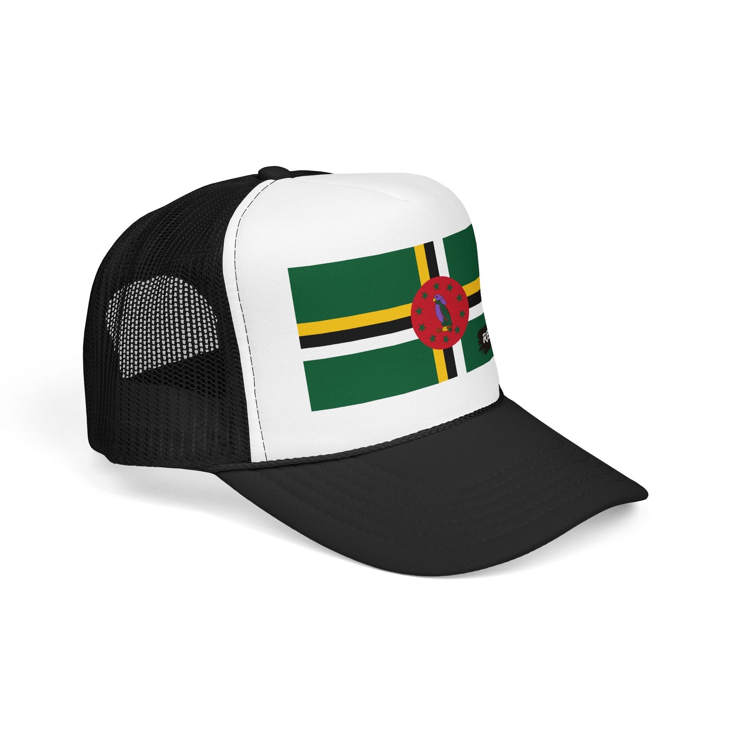 Dominica Flag Foam Trucker Hat | Dominican Pride Snapback Cap | Rep Ya Flag