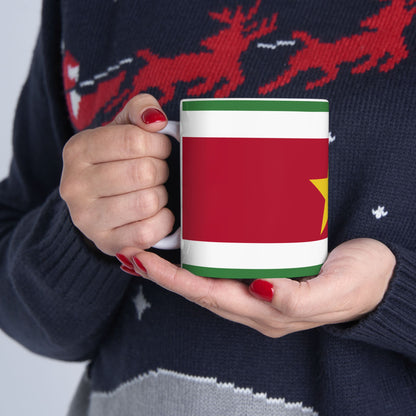 Suriname Flag Coffee Tea Mug 11oz 15oz | Rep Ya Flag Ceramic Mug