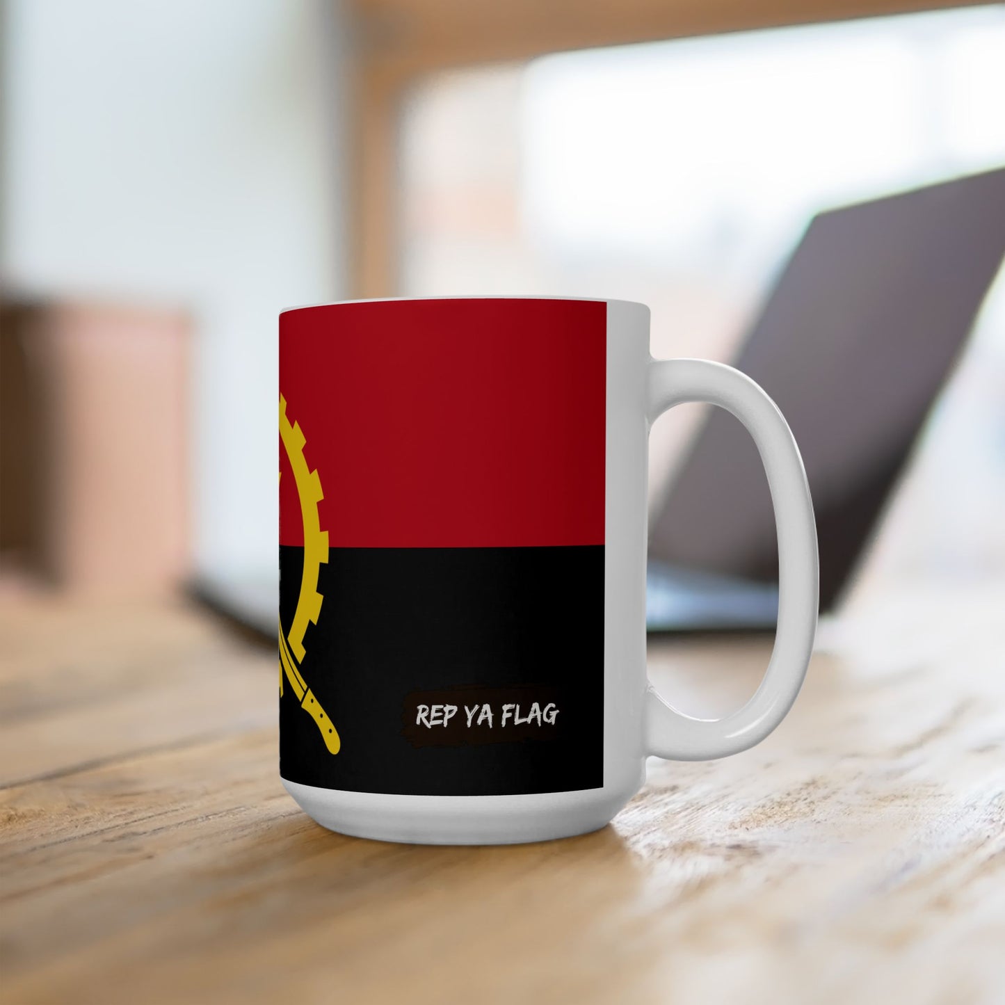 Angola Flag Coffee Mug | Angolan Pride Ceramic Tea Mug 11oz & 15oz | Rep Ya Flag