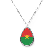 Burkina Faso Flag Oval Necklace | Burkinabè Heritage Pendant | Rep Ya Flag