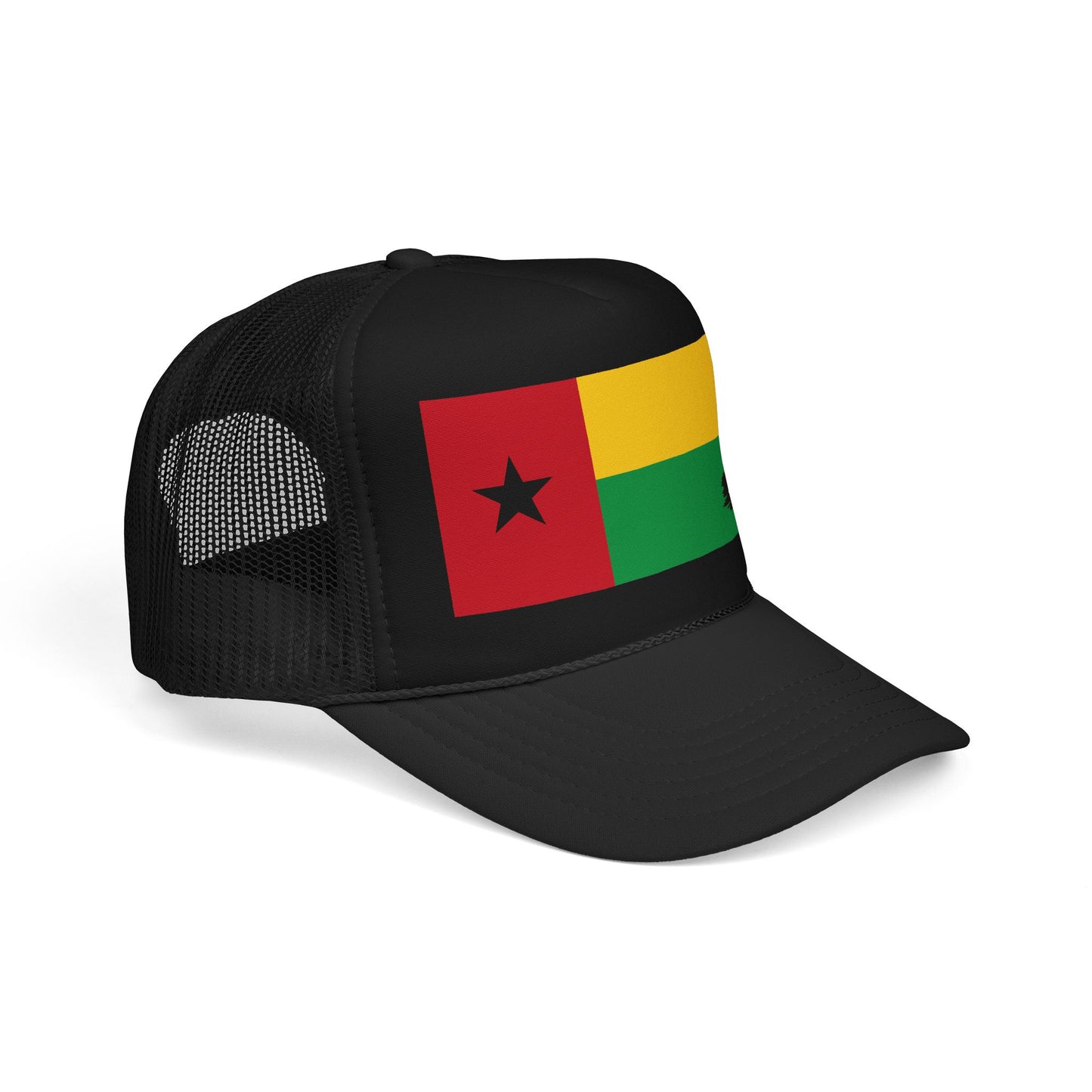 Guinea-Bissau Flag Foam Trucker Hat | Bissau-Guinean Pride Snapback Cap | Rep Ya Flag