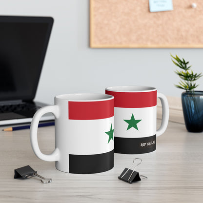 Syria Flag Coffee Tea Mug 11oz 15oz | Rep Ya Flag Ceramic Mug