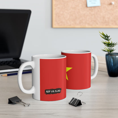 Vietnam Flag | Coffee Tea Ceramic Mug Cup | 11oz 15oz | Rep Ya Flag