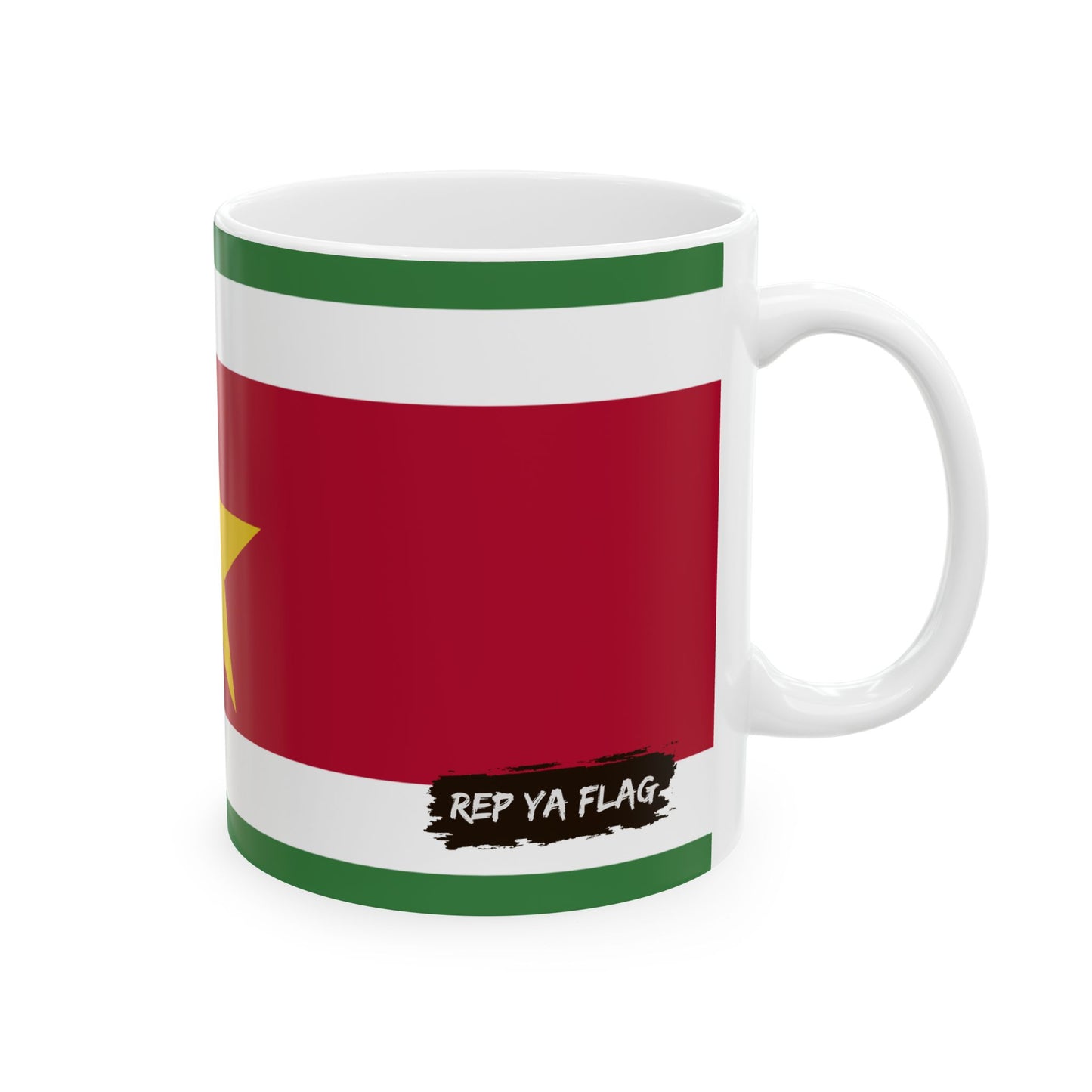 Suriname Flag Coffee Tea Mug 11oz 15oz | Rep Ya Flag Ceramic Mug