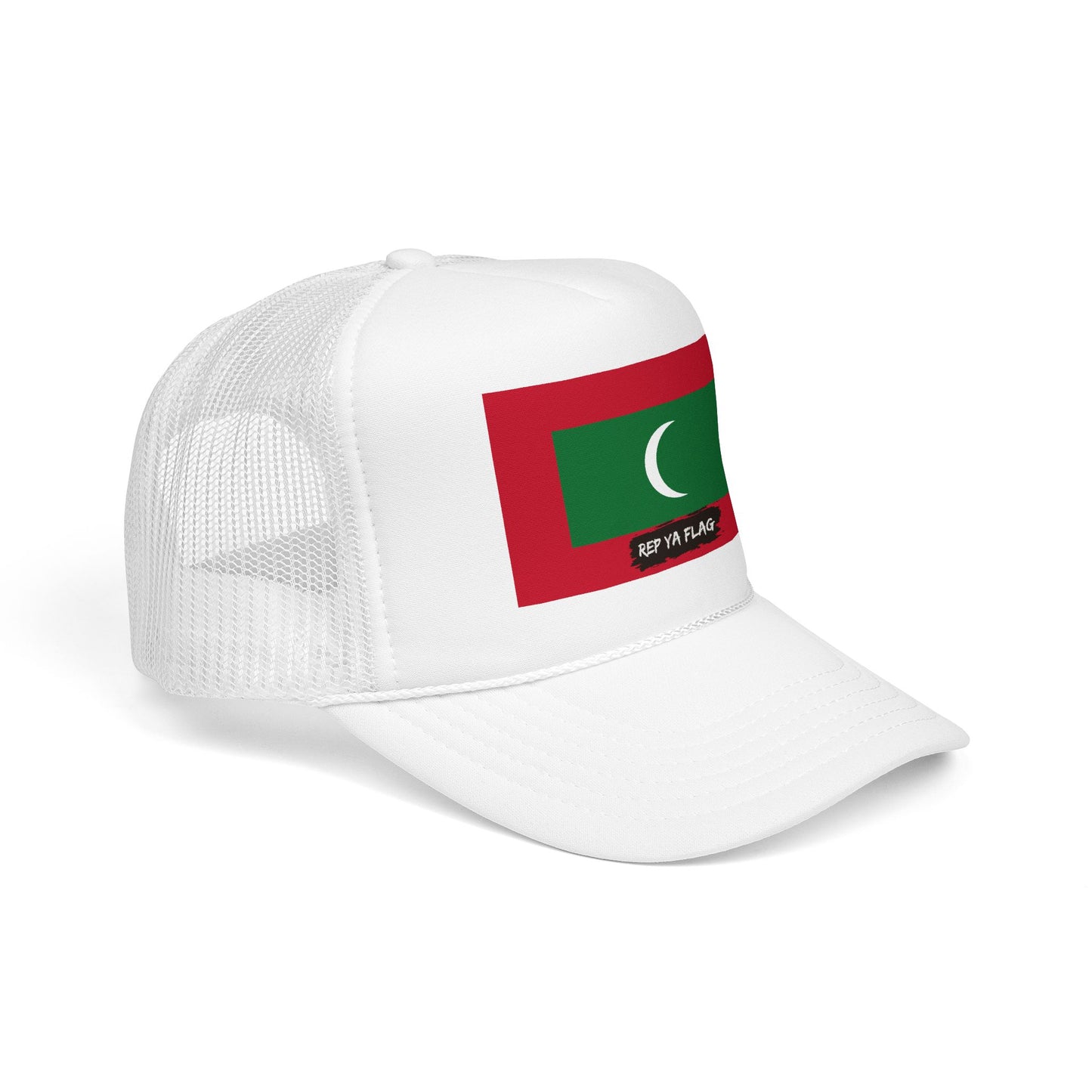 Maldives Flag Foam Trucker Hat | Maldivian Pride Snapback Cap | Rep Ya Flag