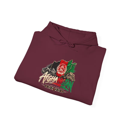 Afghanistan Flag Rose Hoodie — Vintage Afghan Pride Pullover