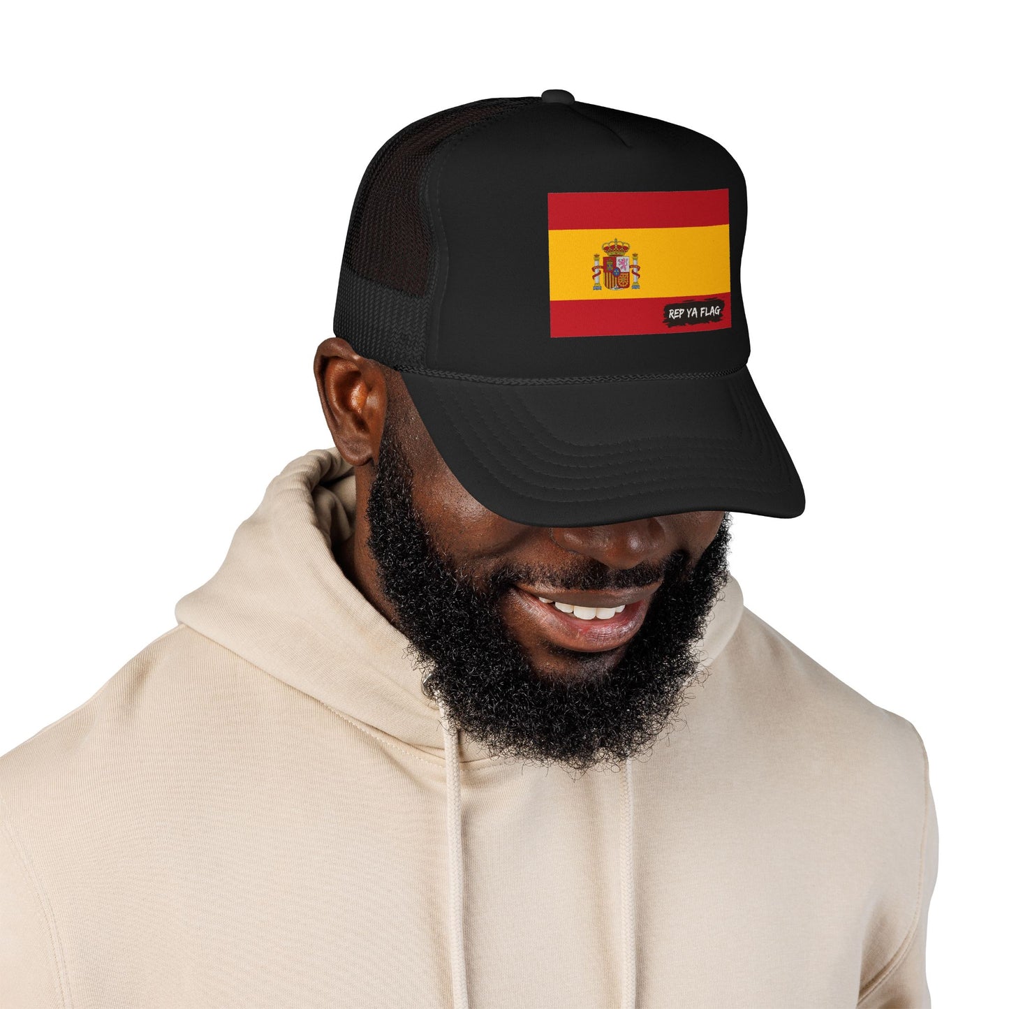 Spain Flag Foam Trucker Hat | Rep Ya Flag design