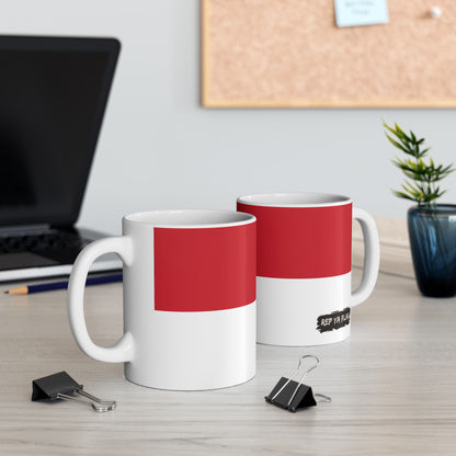 Monaco Flag Coffee Tea Mug 11oz 15oz | Rep Ya Flag Ceramic Mug