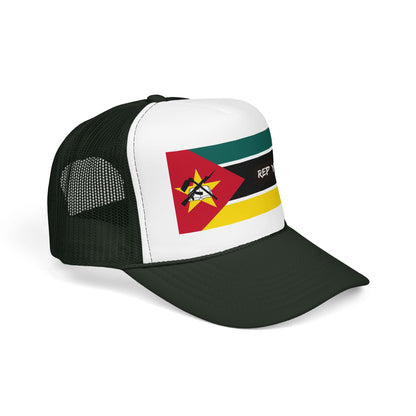Mozambique Flag Foam Trucker Hat | Mozambican Pride Snapback Cap | Rep Ya Flag