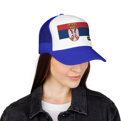Serbia Flag Foam Trucker Hat | Serbian Pride Snapback Cap | Rep Ya Flag