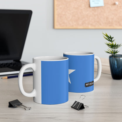 Somalia Flag Coffee Mug 11oz & 15oz | Somali Heritage Ceramic Coffee Tea Mug | Rep Ya Flag