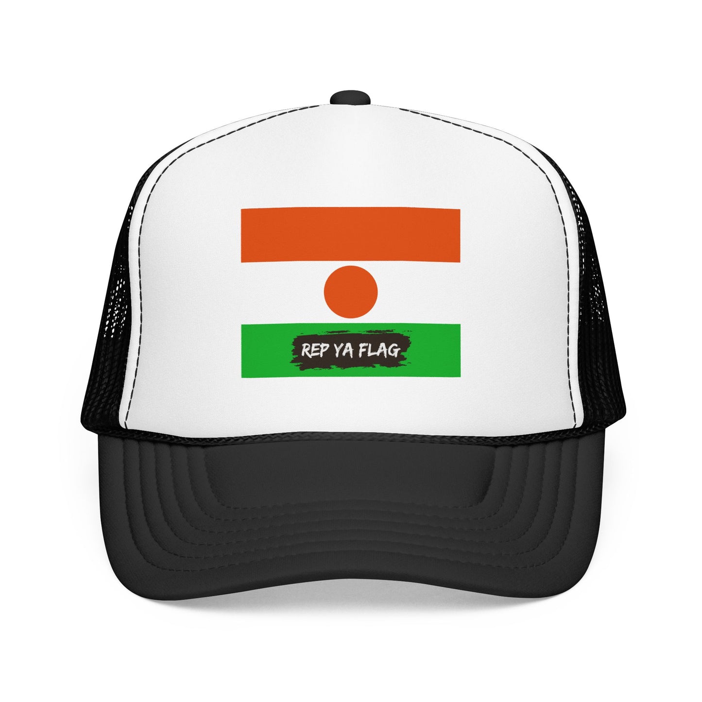 Niger Flag Foam Trucker Hat | Nigerien Pride Snapback Cap | Rep Ya Flag