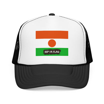 Niger Flag Foam Trucker Hat | Nigerien Pride Snapback Cap | Rep Ya Flag