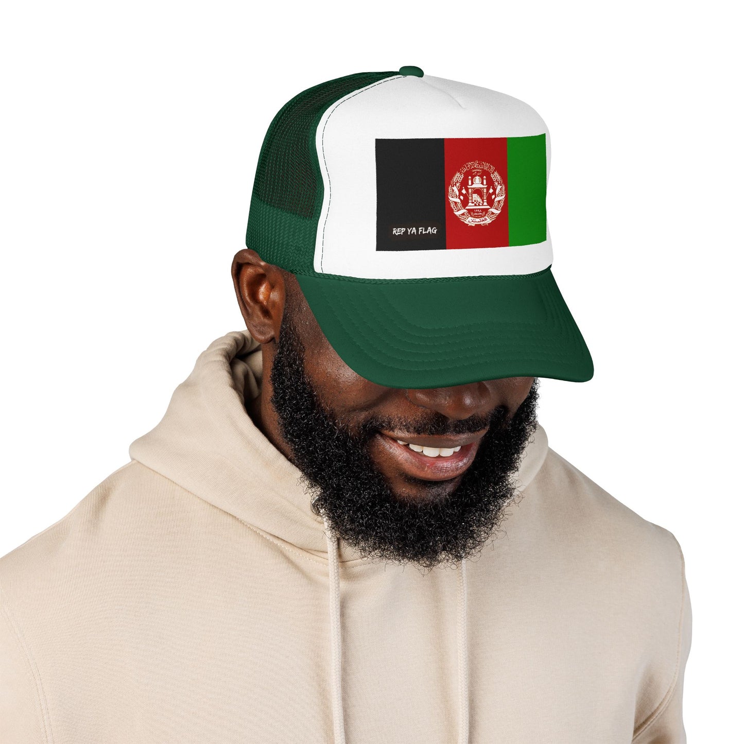 Afghanistan Flag Foam Trucker Hat | Rep Ya Flag design