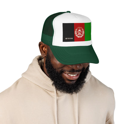 Afghanistan Flag Foam Trucker Hat | Rep Ya Flag design