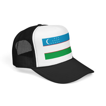 Uzbekistan Flag Foam Trucker Hat | Rep Ya Flag design