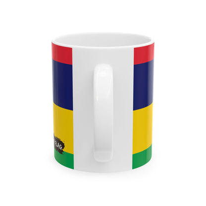 Mauritius Flag Coffee Tea Mug 11oz 15oz | Rep Ya Flag Ceramic Mug