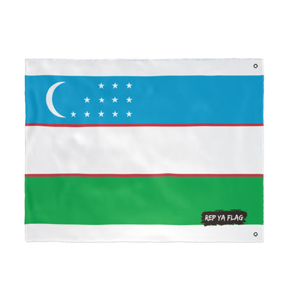 Uzbekistan Flag Double Sided Flag, Outdoor Garden Banner | Country Flag