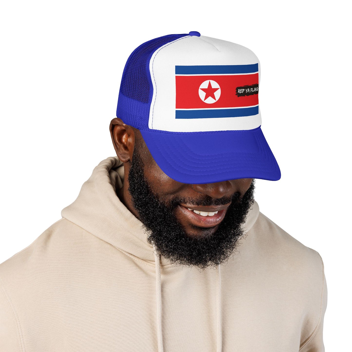 North Korea Flag Foam Trucker Hat | North Korean Pride Snapback Cap | Rep Ya Flag