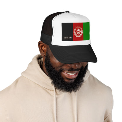 Afghanistan Flag Foam Trucker Hat | Rep Ya Flag design