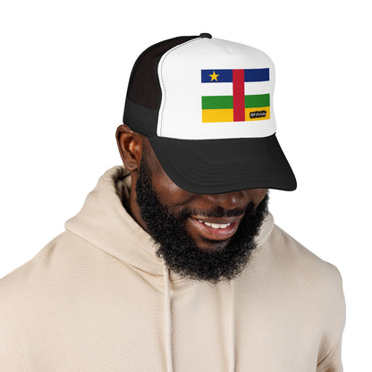 Central African Republic Flag Foam Trucker Hat | Central African Pride Snapback Cap | Rep Ya Flag