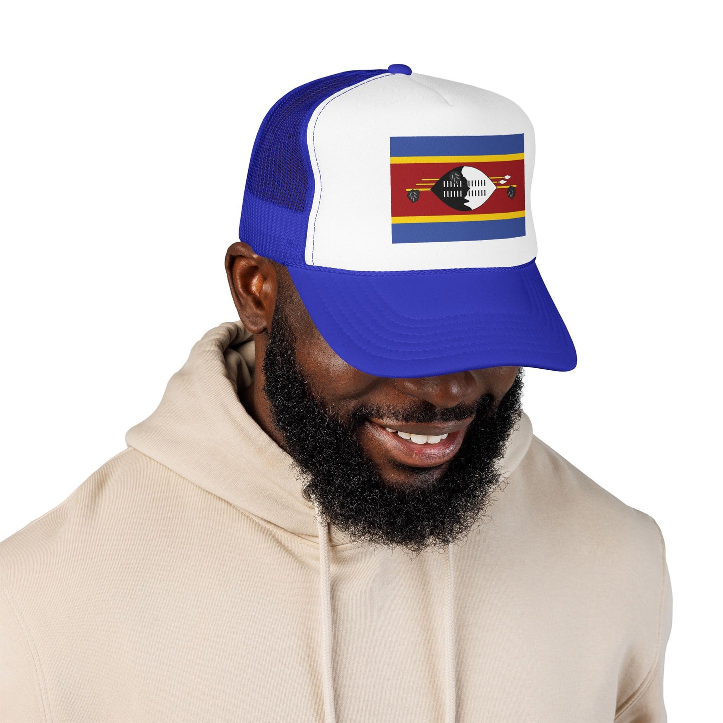 Eswatini Flag Foam Trucker Hat | Swazi Pride Snapback Cap | Rep Ya Flag