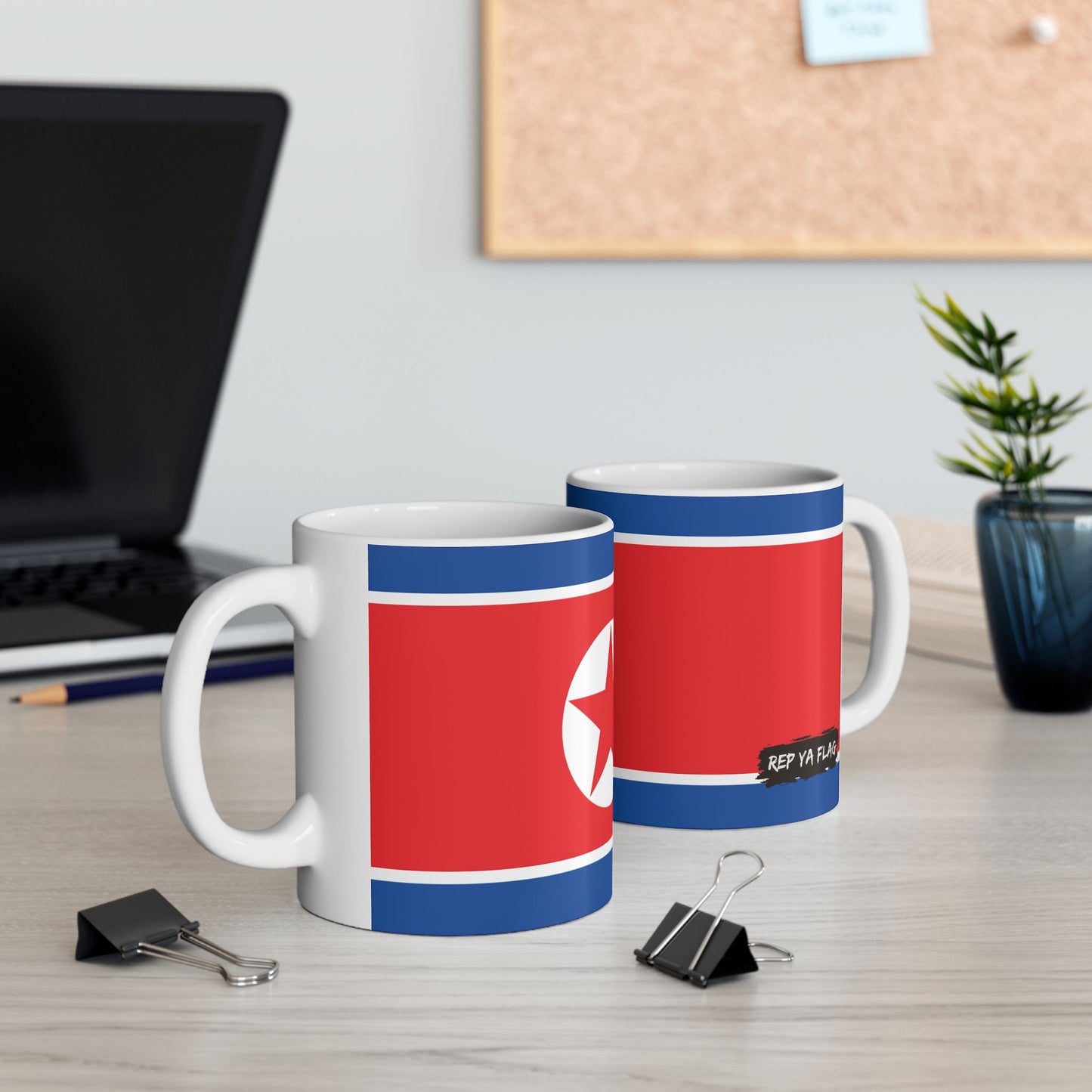 North Korea Flag Coffee Tea Mug 11oz 15oz | Rep Ya Flag Ceramic Mug