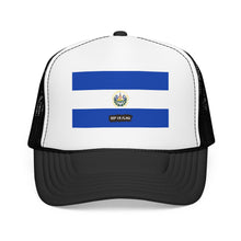 El Salvador Flag Foam Trucker Hat | Salvadoran Pride Snapback Cap | Rep Ya Flag