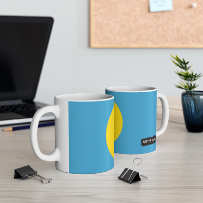Palau Flag Coffee Tea Mug 11oz 15oz | Rep Ya Flag Ceramic Mug