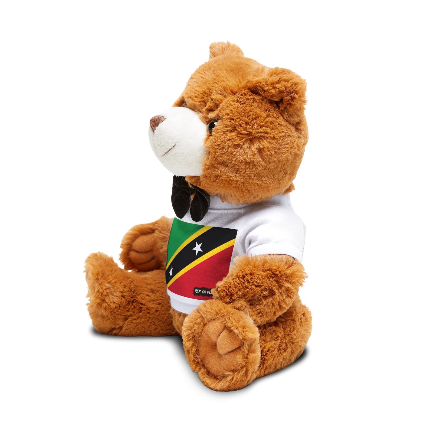 Saint Kitts & Nevis Flag Teddy Bear | Saint Kitts Plush Gift | Caribbean Heritage Bear | Cultural Keepsake | Baby Gift Stuffed Animal
