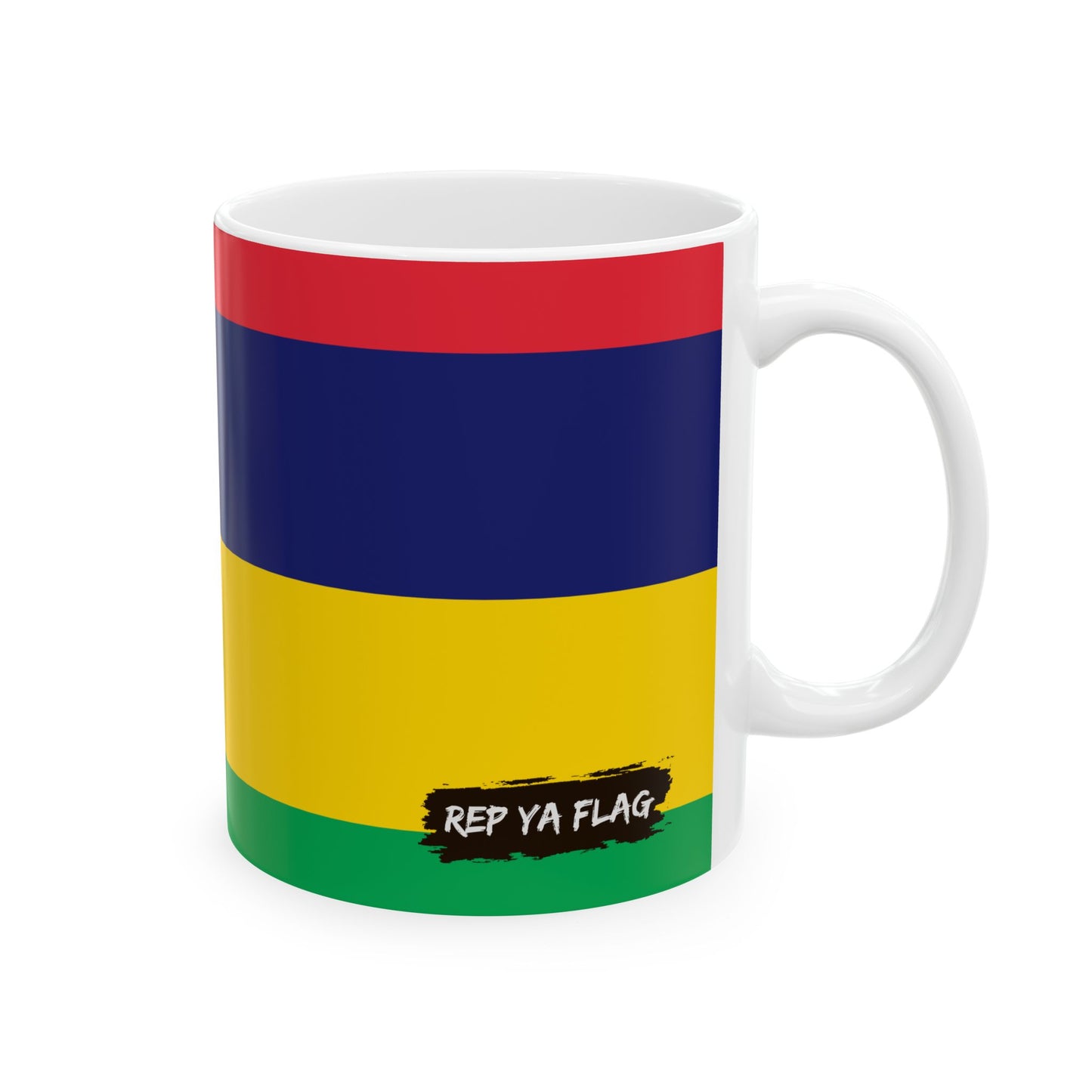 Mauritius Flag Coffee Tea Mug 11oz 15oz | Rep Ya Flag Ceramic Mug