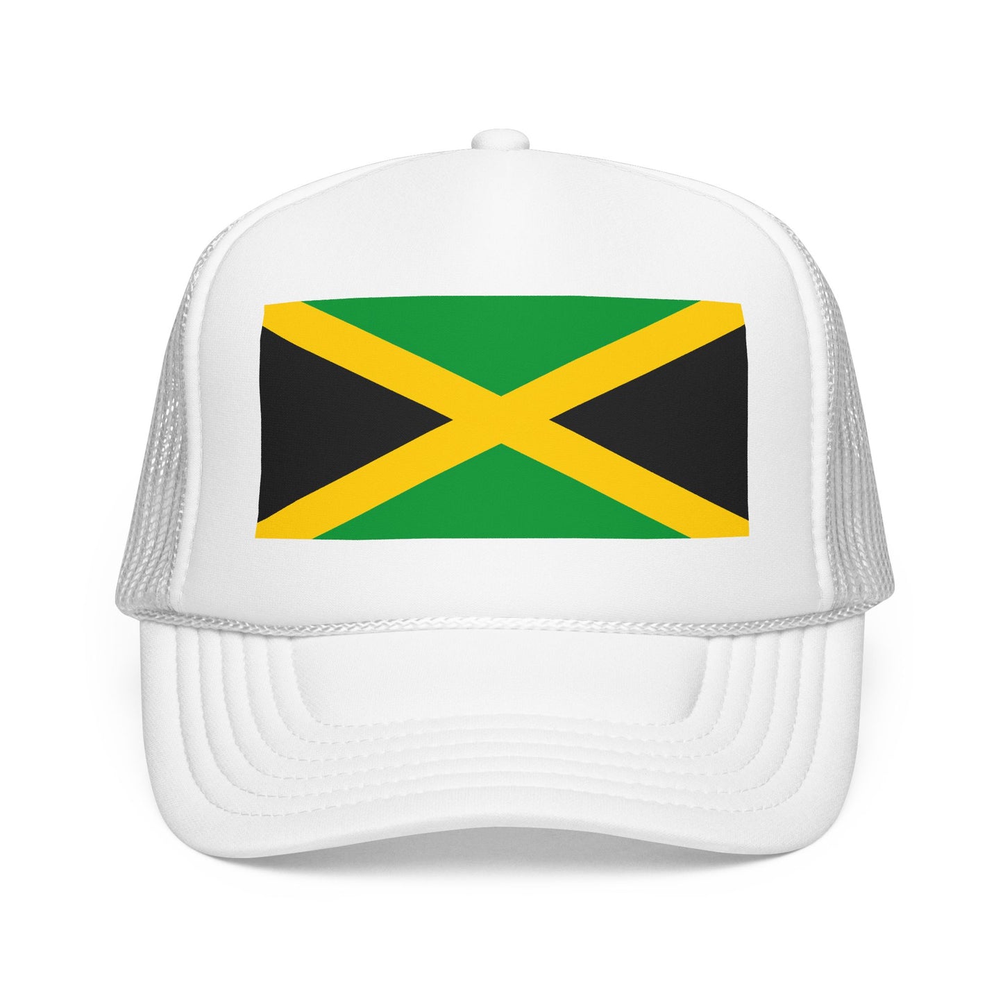 Jamaica Flag Foam Trucker Hat | Jamaican Pride Snapback Cap | Rep Ya Flag