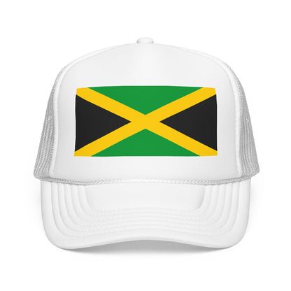Jamaica Flag Foam Trucker Hat | Jamaican Pride Snapback Cap | Rep Ya Flag