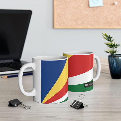 Seychelles Flag Coffee Mug 11oz & 15oz | Seychellois Heritage Ceramic Coffee Tea Mug | Rep Ya Flag