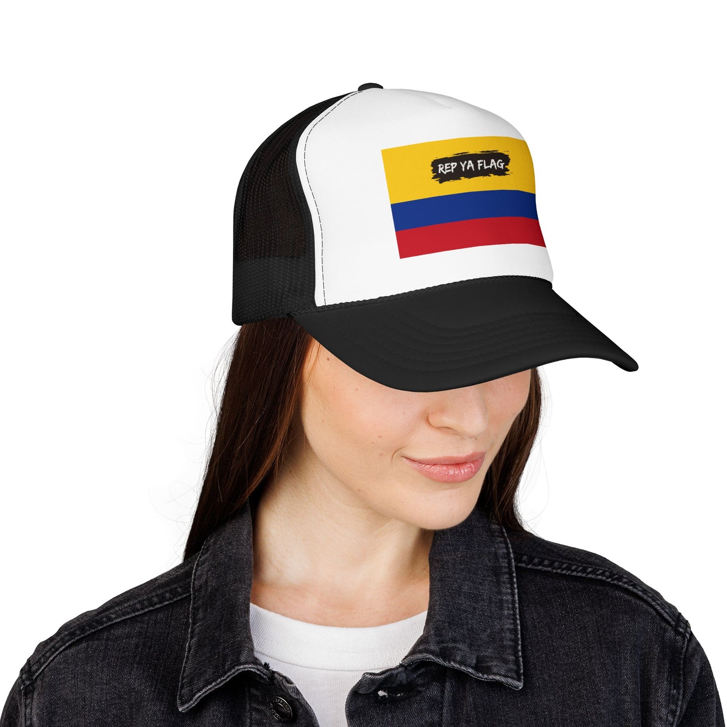 Colombia Flag Foam Trucker Hat | Colombian Pride Snapback Cap | Rep Ya Flag