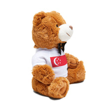 Singapore Flag Teddy Bear | Singaporean Plush Gift | Heritage Bear | Cultural Keepsake | Baby Gift Stuffed Animal | Rep Ya Flag