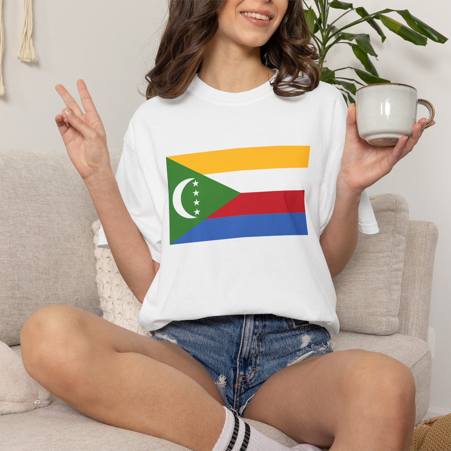 Comoros Flag T Shirt | Comorian Heritage Shirt S-4XL | Rep Ya Flag