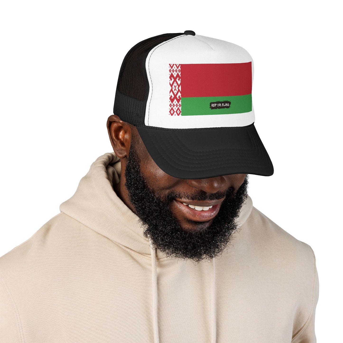 Belarus Flag Foam Trucker Hat | Belarusian Pride Snapback Cap | Rep Ya Flag