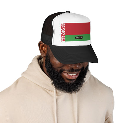 Belarus Flag Foam Trucker Hat | Belarusian Pride Snapback Cap | Rep Ya Flag