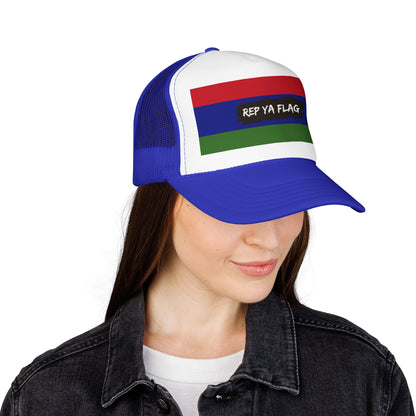 Gambia Flag Foam Trucker Hat | Gambian Pride Snapback Cap | Rep Ya Flag
