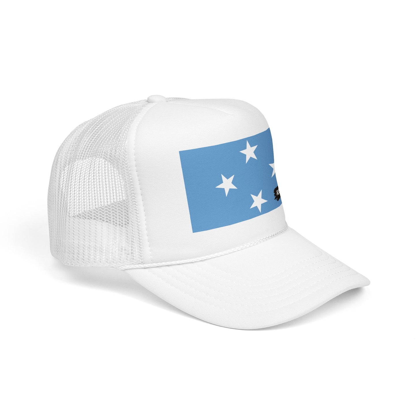 Micronesia Flag Foam Trucker Hat | Micronesian Pride Snapback Cap | Rep Ya Flag